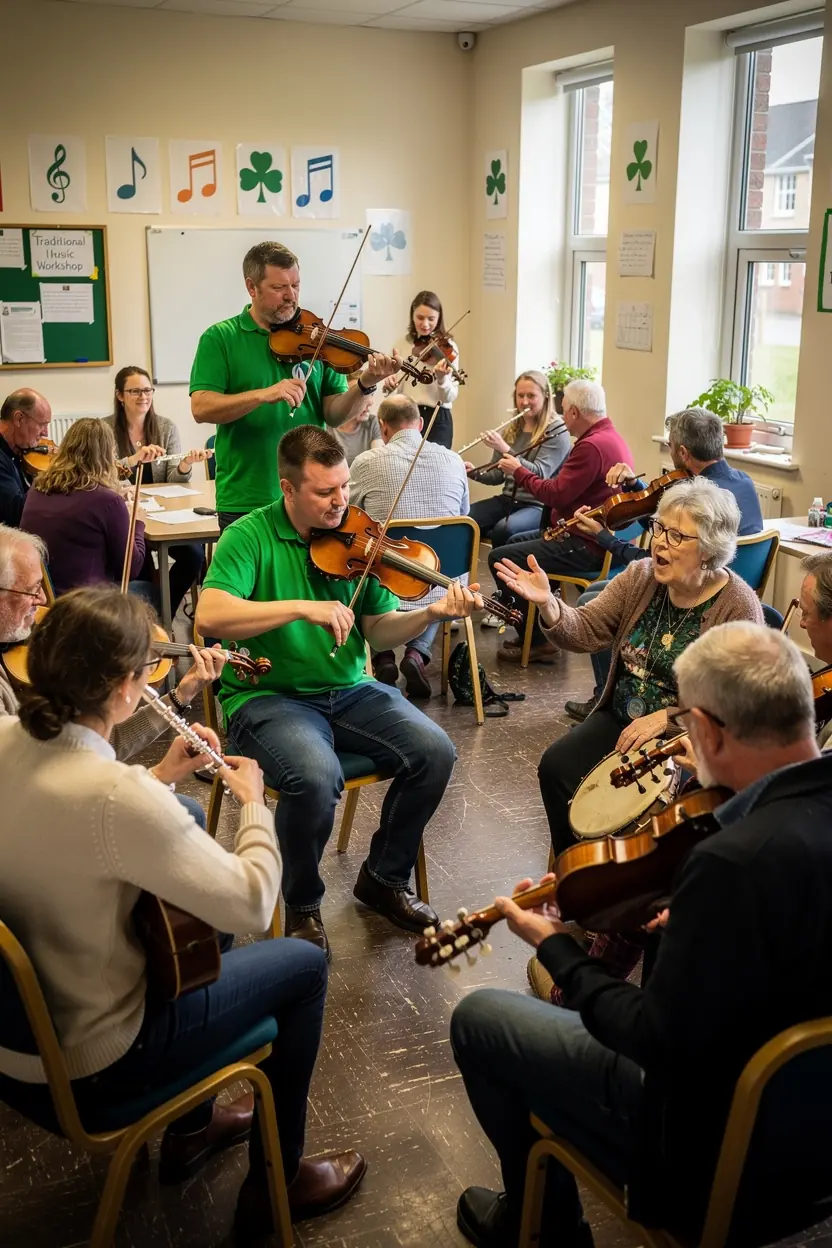 Older adults enjoying accessible live music concert