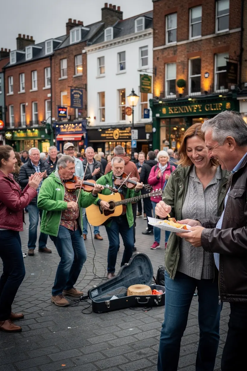 Concert-goers practicing live music etiquette at event